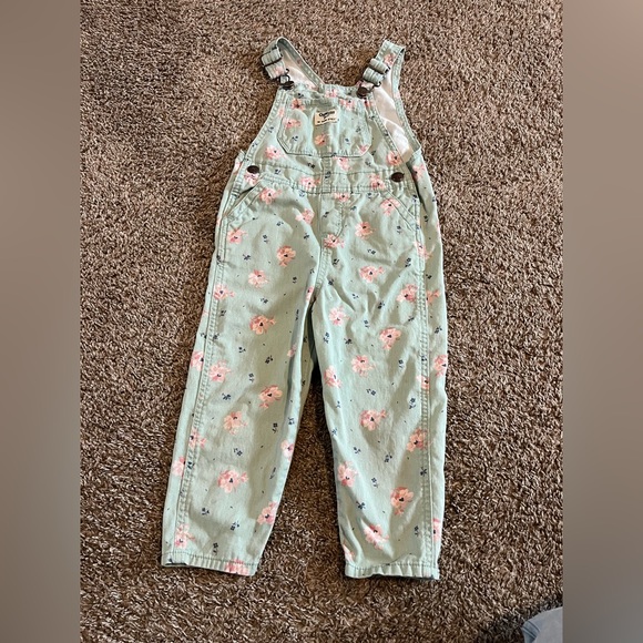 OshKosh B'gosh Other - OshKosh B'gosh Mint Floral Overalls